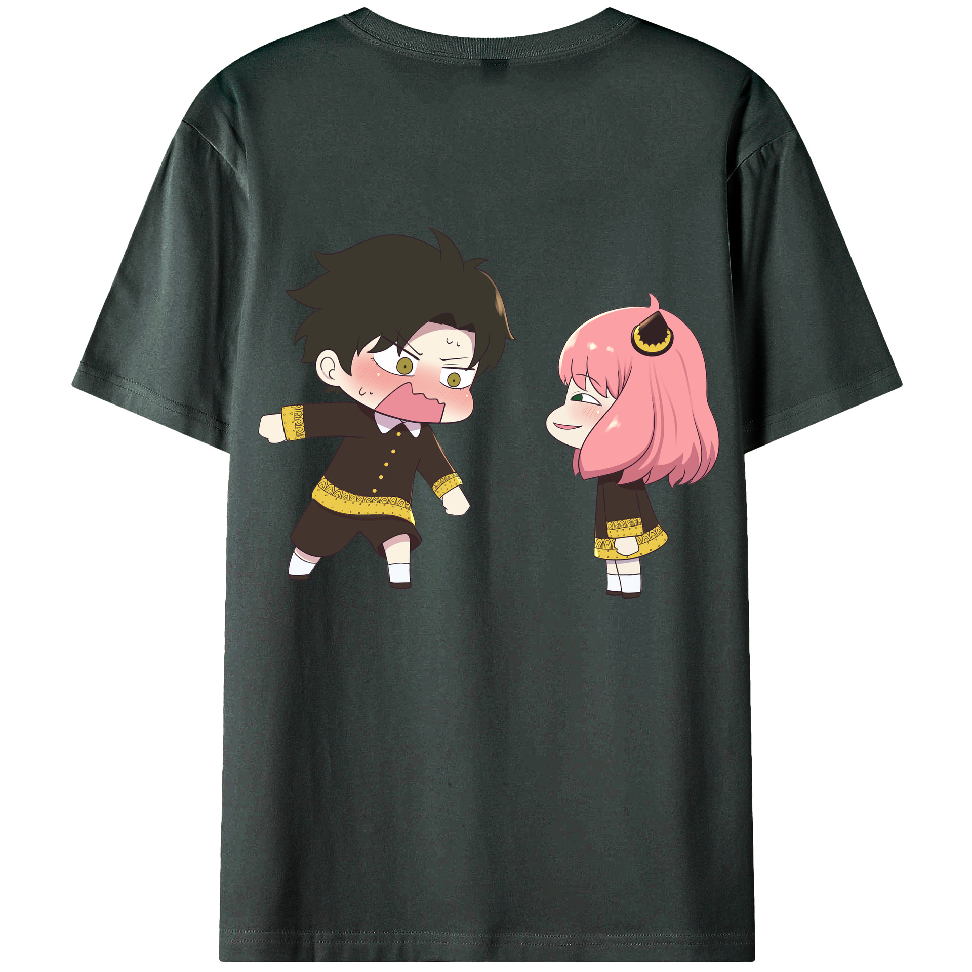 （画像用） SPY×FAMILY间谍家家酒 綿100％ メンズ半袖Tシャツ（バックプリント） 通気性